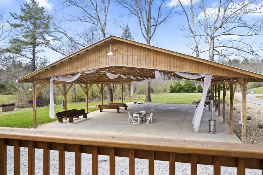 The 40x60 open-air pavilion at Stillwater Meadows, set on the lawn